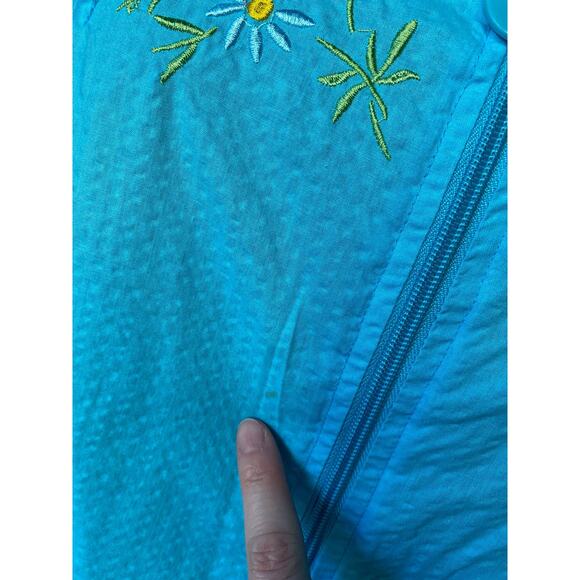 house dress duster embroidered collar pink - Picture 3 of 11